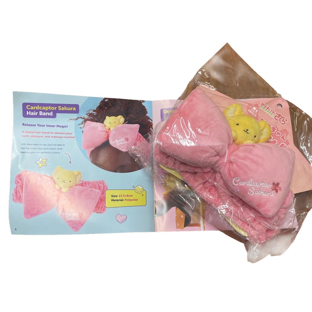 Cardcaptor Sakura Pink Bow Hair Band with Kero Plush